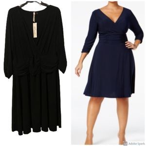 NWT NY Collection Plus Ruched Cocktail Dress